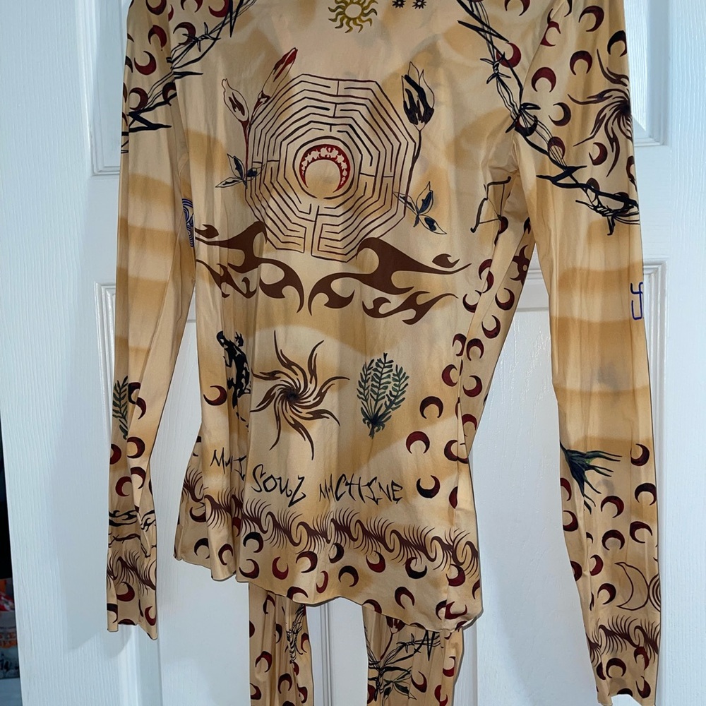Marine Serre XS Punk shaded tights and pants